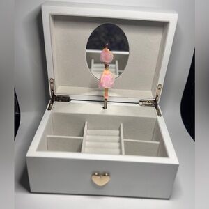 SOLD - BRAND NEW White Ballerina Musical Jewelry Box